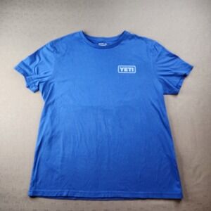 YETI Boys Large Blue Built For The Wild Graphic T-Shirt Short Sleeve Tee